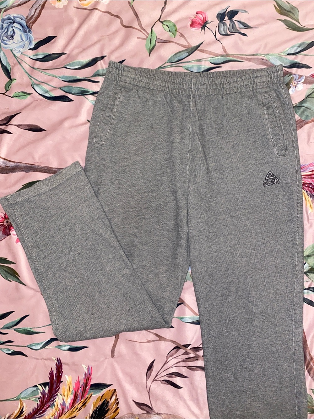 Men’s Gray Elastic Waist Sweatpants